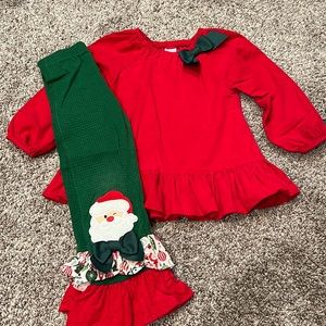 Ricrac & Ruffles Santa set! Size 4t